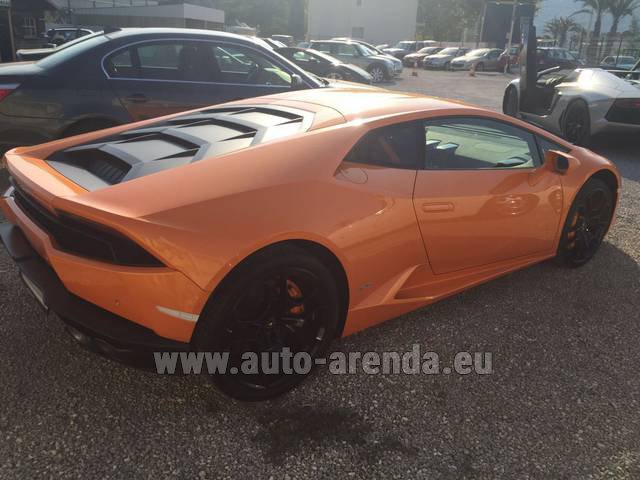 Rental Lamborghini Huracan LP 610-4 Orange in Pilsen